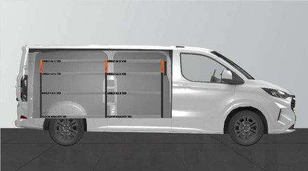 BASE42 Bilinnredning til Ford Custom & VW Transporter L2