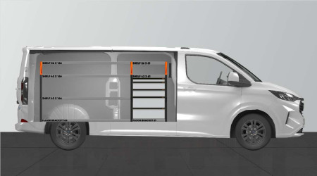 PRO5 Bilinnredning til Ford Custom & VW Transporter L2