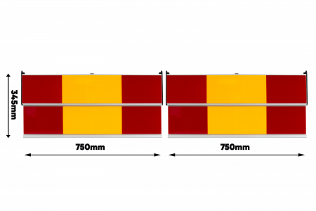 X2 markeringsskjerm345x750mm (Par)