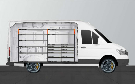 V-MAX Bilinnredning til MAN TGE & VW Crafter L3H3