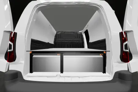 Dobbeltgulv H: 342 mm 3 skuffer til Berlingo, Combo, Partner og Proace City L2 med standardvegg